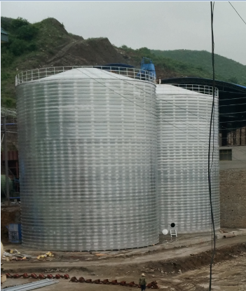 枣强粮食钢板仓的安装全过程不用热焊接